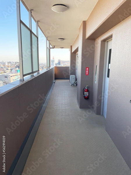 Obraz マンションの外廊下