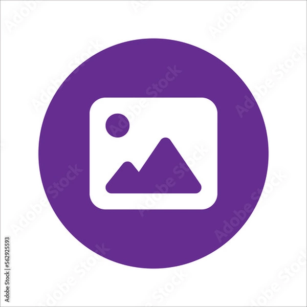 Obraz Blue Flat Gallery Icon