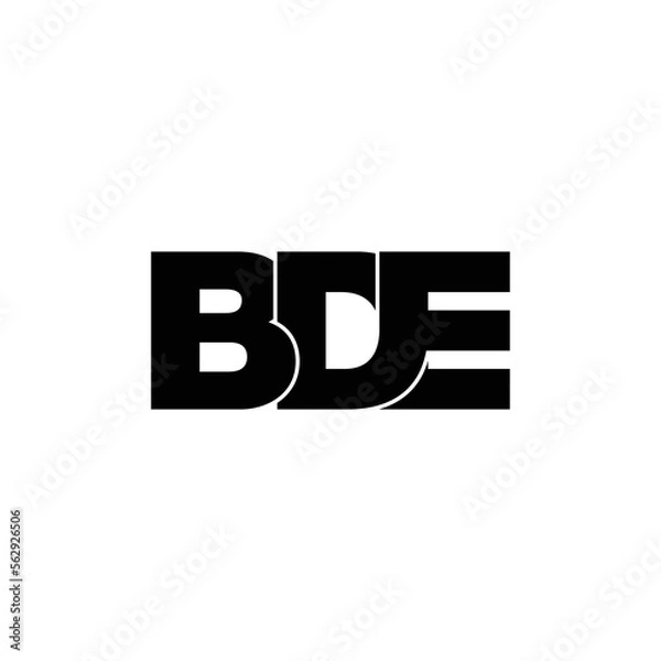 Obraz BDE letter monogram logo design vector