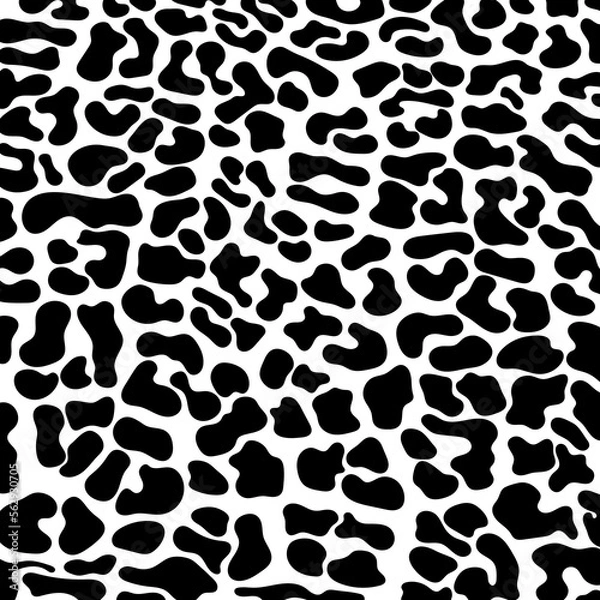 Fototapeta Vector black leopard, cheetah and jaguar print pattern animal seamless. Leopard, cheetah and jaguar skin abstract for printing or home decorate and more.