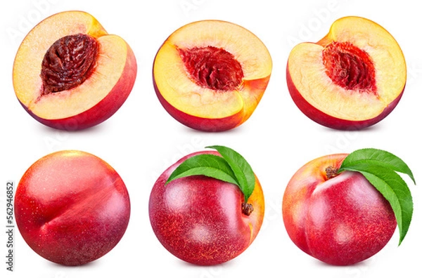 Fototapeta Peach isolated on white background