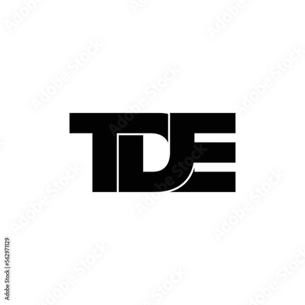 Obraz TDE letter monogram logo design vector
