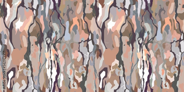 Obraz Tree bark vector seamless pattern