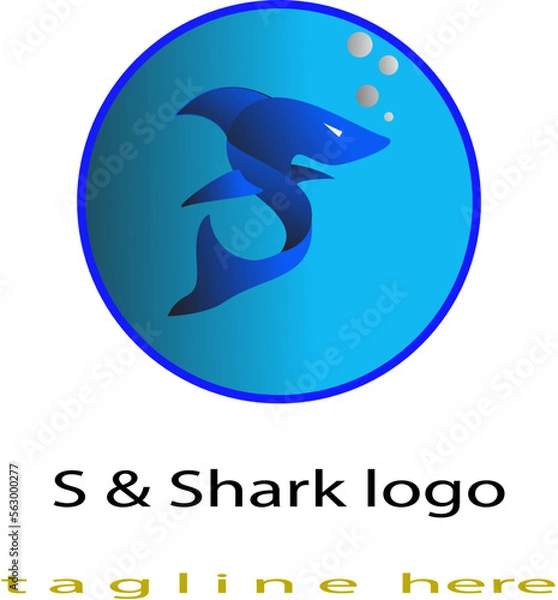 Obraz Letter S & Shark logo.