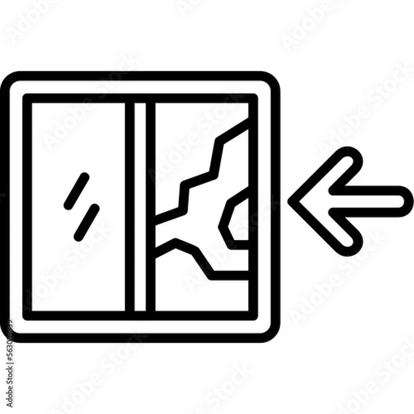 Obraz Door Broken Icon