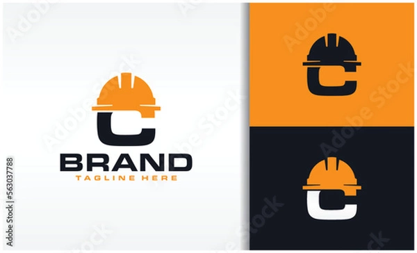 Obraz initials C cap construction logo