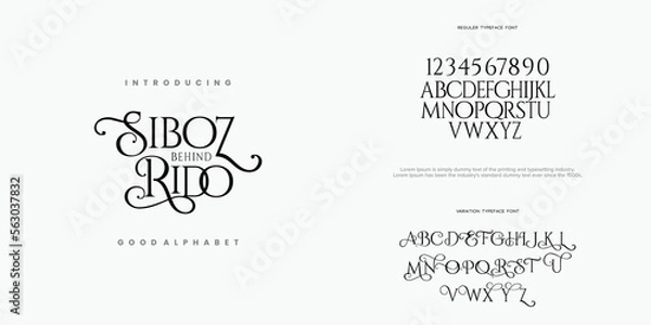 Obraz Abstract Fashion font alphabet. Minimal modern urban fonts for logo, brand etc. Typography typeface uppercase lowercase and number. vector illustration