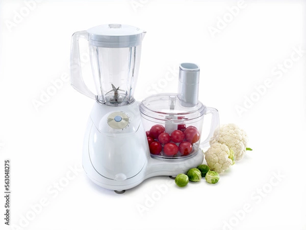 Obraz Electrical blender and squeezer with ingredients