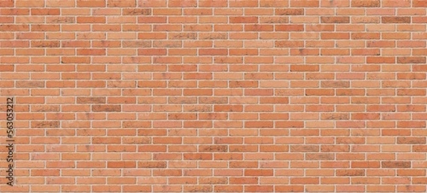 Fototapeta Rusticated Red Brick Stretcher texture wall background