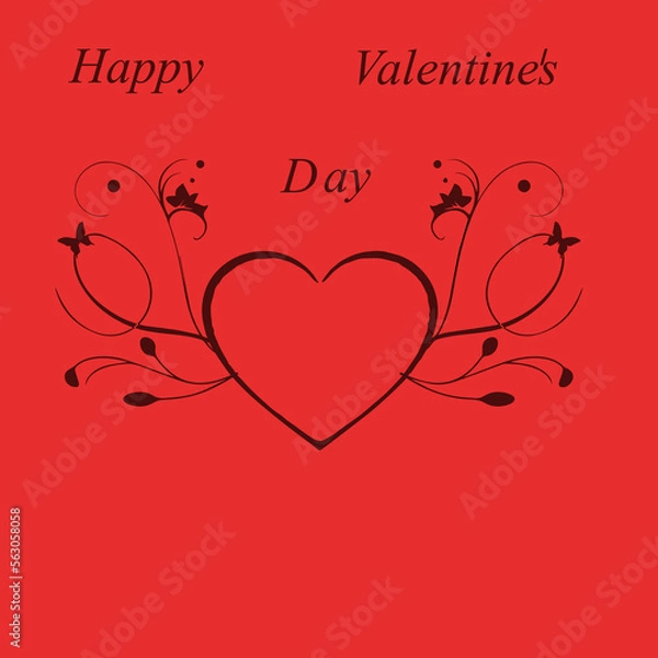 Obraz valentines day card