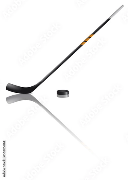 Obraz Kij i krążek hokejowy