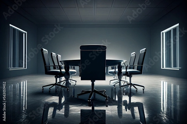 Fototapeta Modernes Interieur eines Konferenzraums - Generative Ai