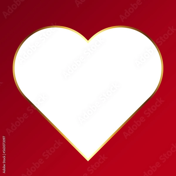 Obraz Vector gold heart frame