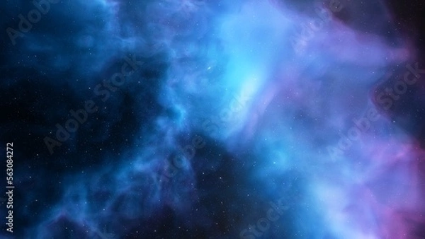 Fototapeta Space nebula, for use with projects on science, research, and education. Illustration
