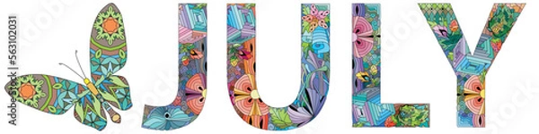 Fototapeta JULE. Vector zentangle object for decoration for any purpose