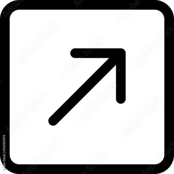 Obraz Arrow upper right icon