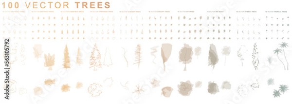 Fototapeta 100 Trees - Vector