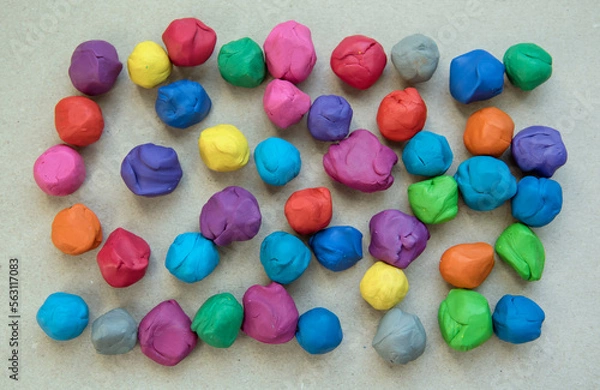 Obraz plastic mass for modeling colored.selective focus