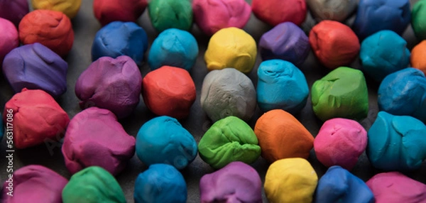 Obraz plastic mass for modeling colored.selective focus