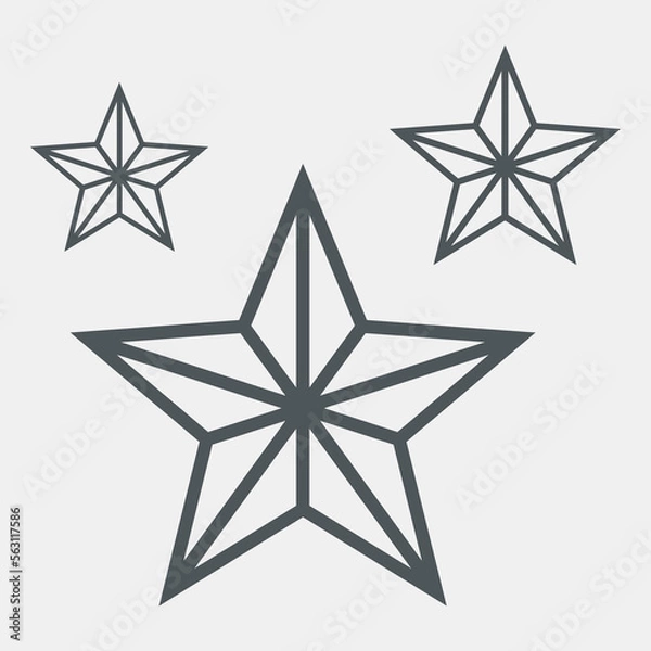 Fototapeta Star Classic rating icon web quality vector illustration cut