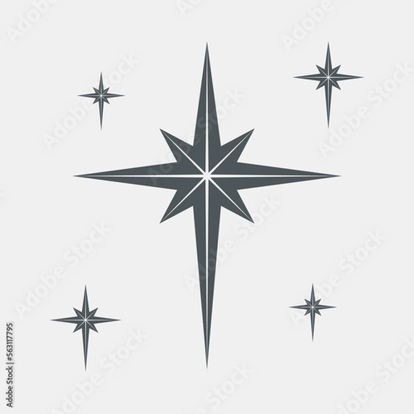 Obraz Star north quality vector illustration cut