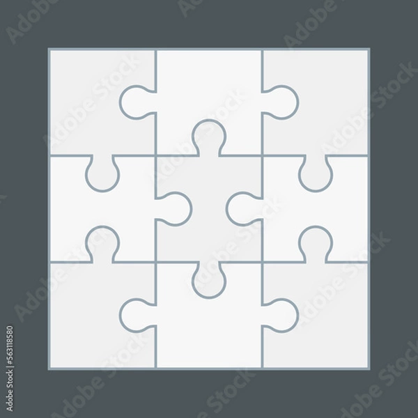 Obraz Puzzle simple piece template quality vector illustration cut