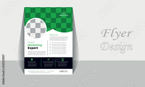 Fototapeta Business flyer layout with colorful design, corporate business flyer and modern flyer, poster flyer template.