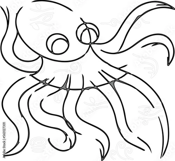Obraz octopus with sea waves