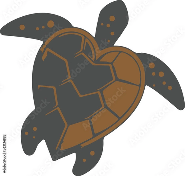 Obraz black and brown tortoise design