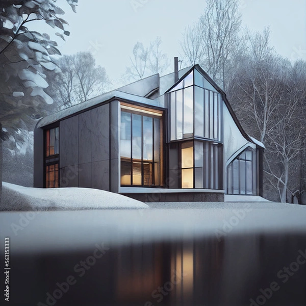 Fototapeta House In Snow