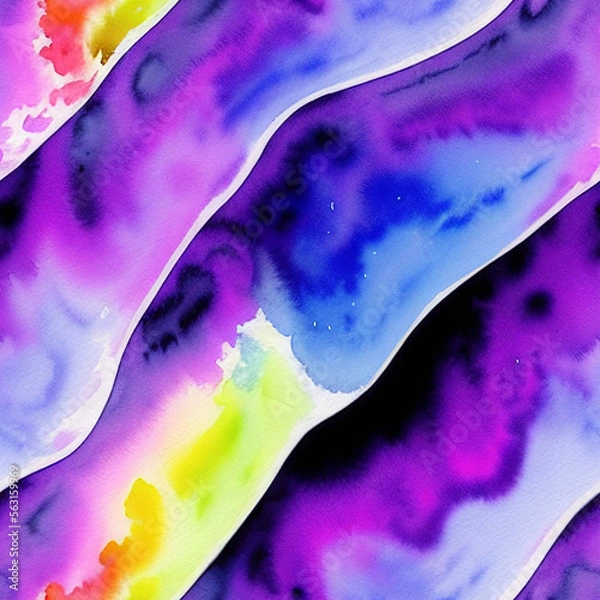 Fototapeta Seamless abstract watercolor background, ai generated