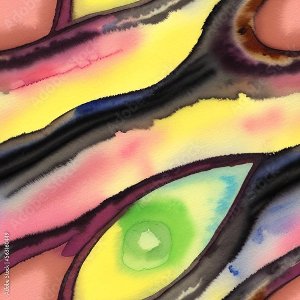 Fototapeta Seamless pattern, close up of colorful paint. ai generated