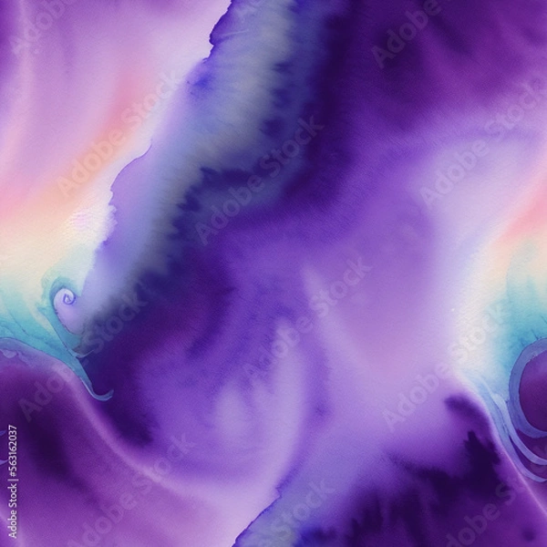 Fototapeta Seamless abstract watercolor background, marble, ai generated 