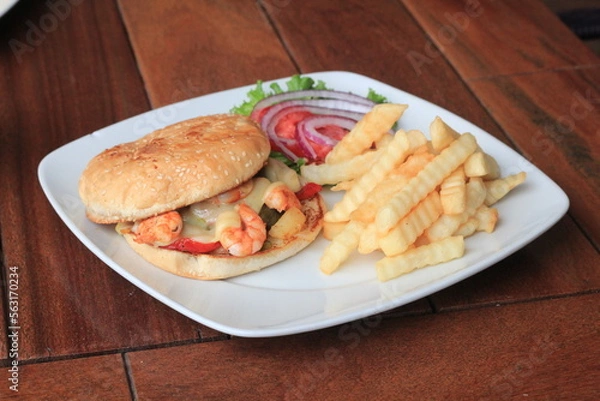 Obraz hamburguesa camaron