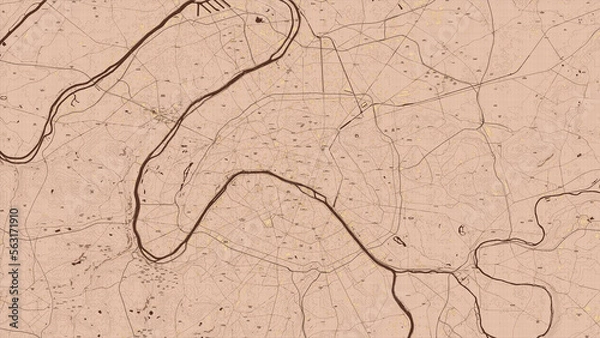 Fototapeta Paris city map. Vintage. Old style. Detailed. 13 k x 7,5 k px. 144 ppi