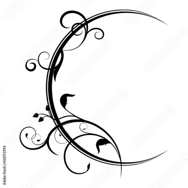 Fototapeta flourish vector, icon, symbol, logo, clipart, isolated. vector illustration. vector illustration isolated on white background.