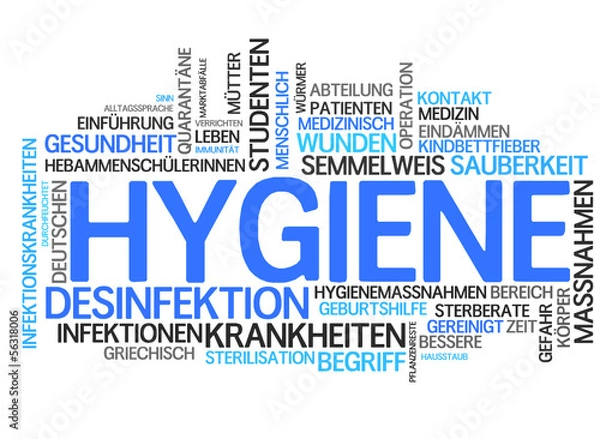 Fototapeta Hygiene (Händewaschen, Desinfektion, Reinigung)