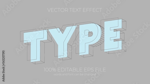 Obraz Cool typel text effect style, EPS editable text effect