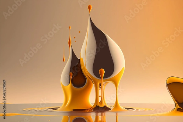 Fototapeta Liquid Minimalism. Generative AI	