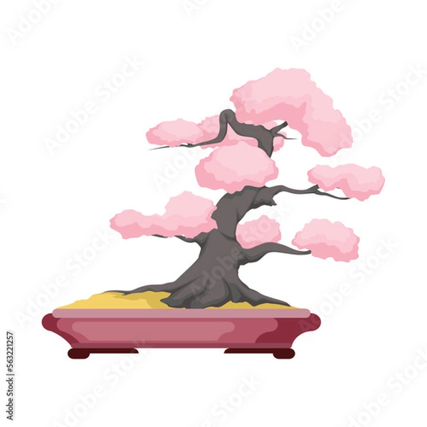 Fototapeta Bonsai tree logo. Bonsai tree vector illustration design