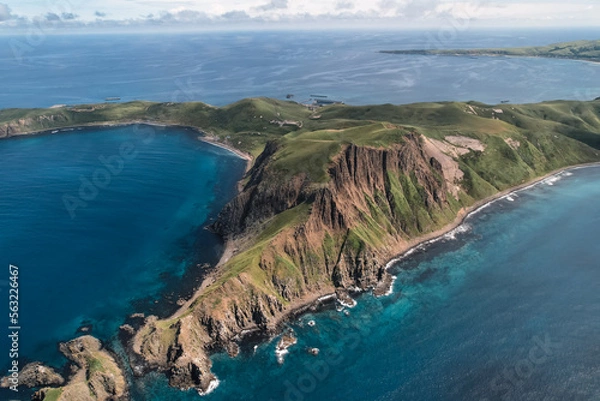 Obraz Aerial view of an island in Rebun Island, Hokkaido Japan