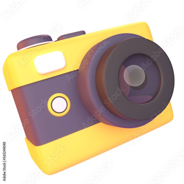 Obraz Camera in 3D render for graphic asset web presentation or other