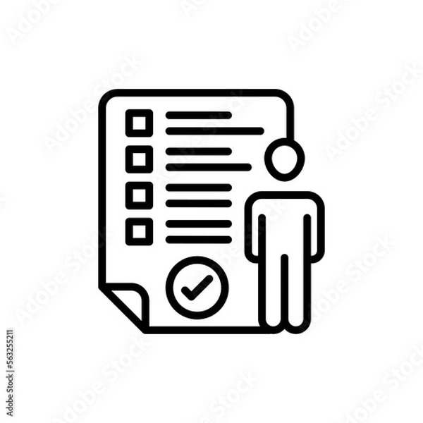 Fototapeta Personnel Assessment icon in vector. Logotype