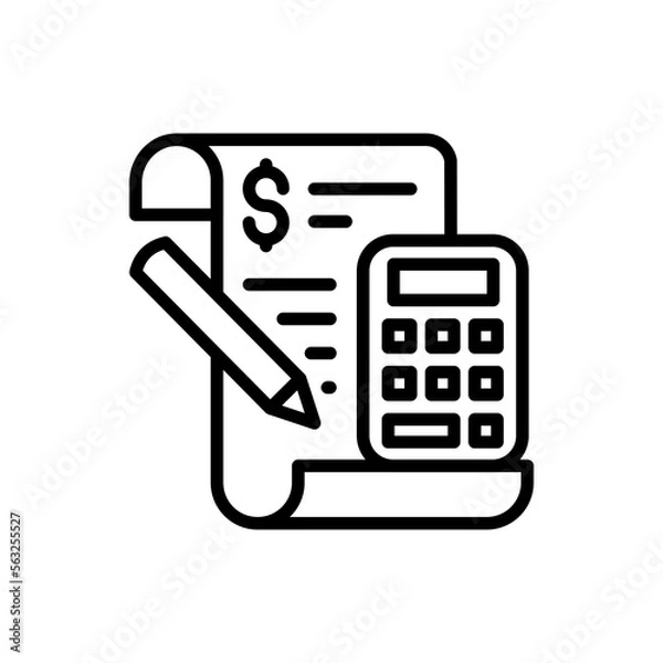 Fototapeta Expenses icon in vector. Logotype