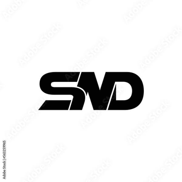 Fototapeta SND letter monogram logo design vector