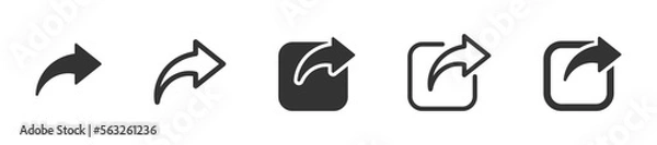 Obraz Set of share icon. Share arrow symbol collection. Vector illustration.