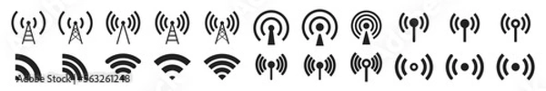 Obraz Wifi icon set. Wireless symbol collection. Internet sign. Wifi signal icons. EPS 10.