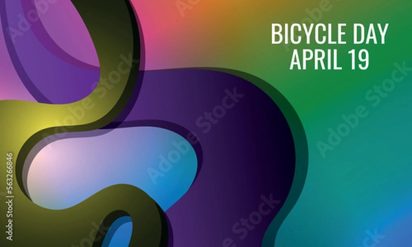 Fototapeta bicycle day. Design suitable for greeting card poster and banner