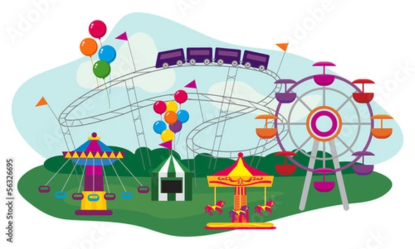 Fototapeta Amusement Park