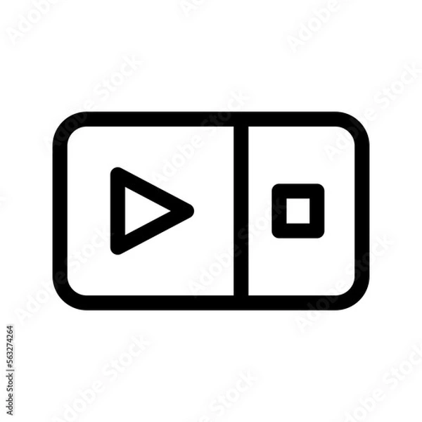 Fototapeta Video Player Icon Vector Symbol Design Illustration